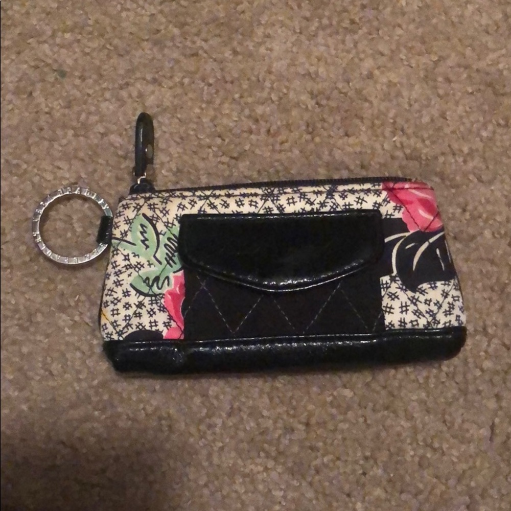 Vera Bradley coin purse with keychain